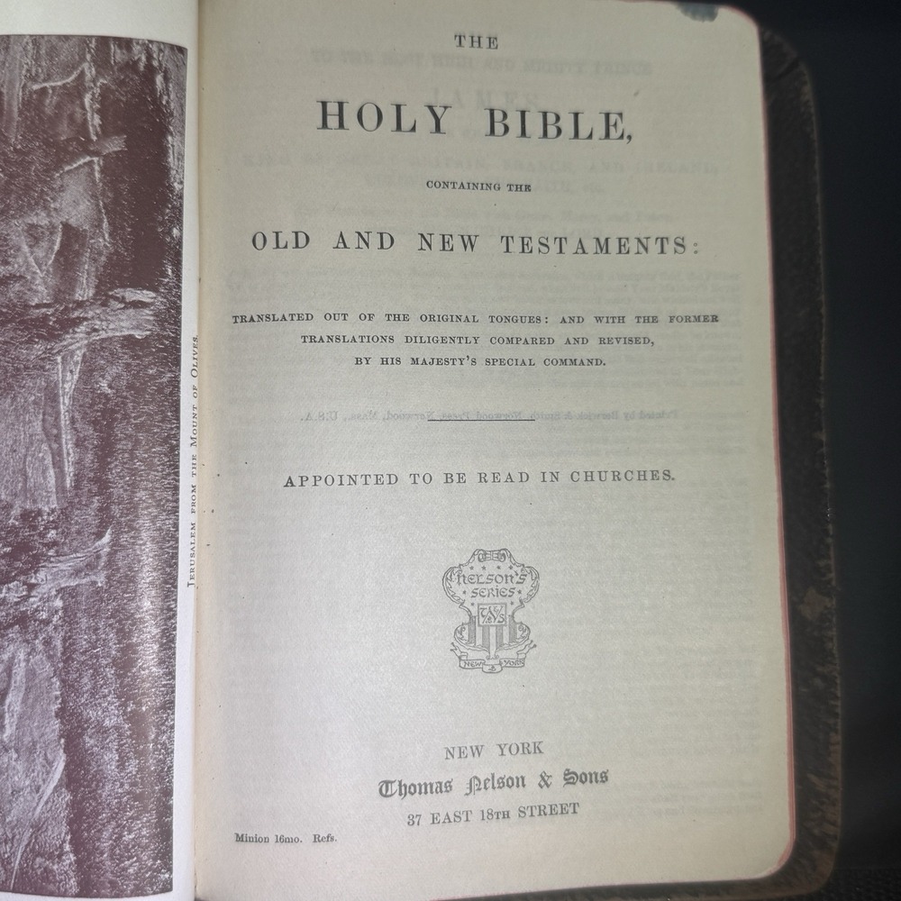 HOLY BIBLE Thomas Nelson & Sons Original Tongues and Former Translation 1910
